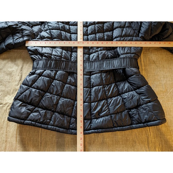 Rocawear Women's Black Puffer Jacket W/ Belt Strap Size 2XL W/ Faux Fur - Picture 5 of 5